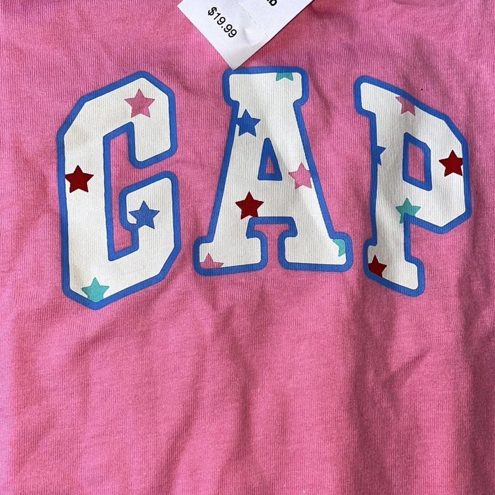 NWT Gap pink onesie with stars